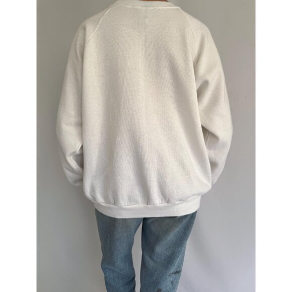 80s vintage embellished abstract star print USA retro graphic pullover sweater - Picture 4 of 7